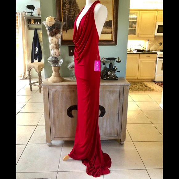 ‼️SOLD‼️NWT JVN by Jovani red formal gown size 4 - Picture 5 of 8